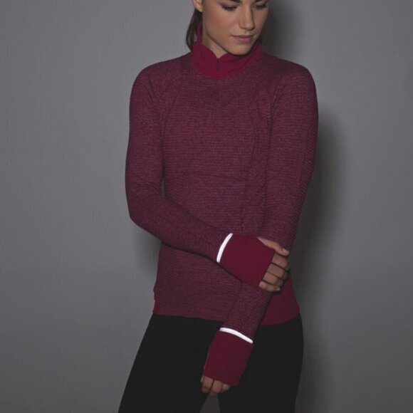 Lululemon Runderful 1/2 Zip Pullover size 6 Berry Rumble - Picture 10 of 10